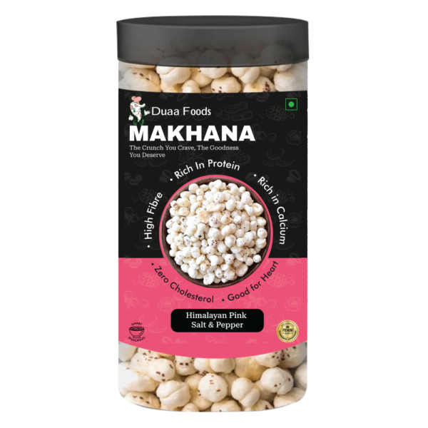 Duaa Foods Makhana / Foxnuts - Himalayan Pink Salt & Pepper